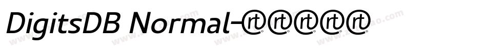 DigitsDB Normal字体转换
